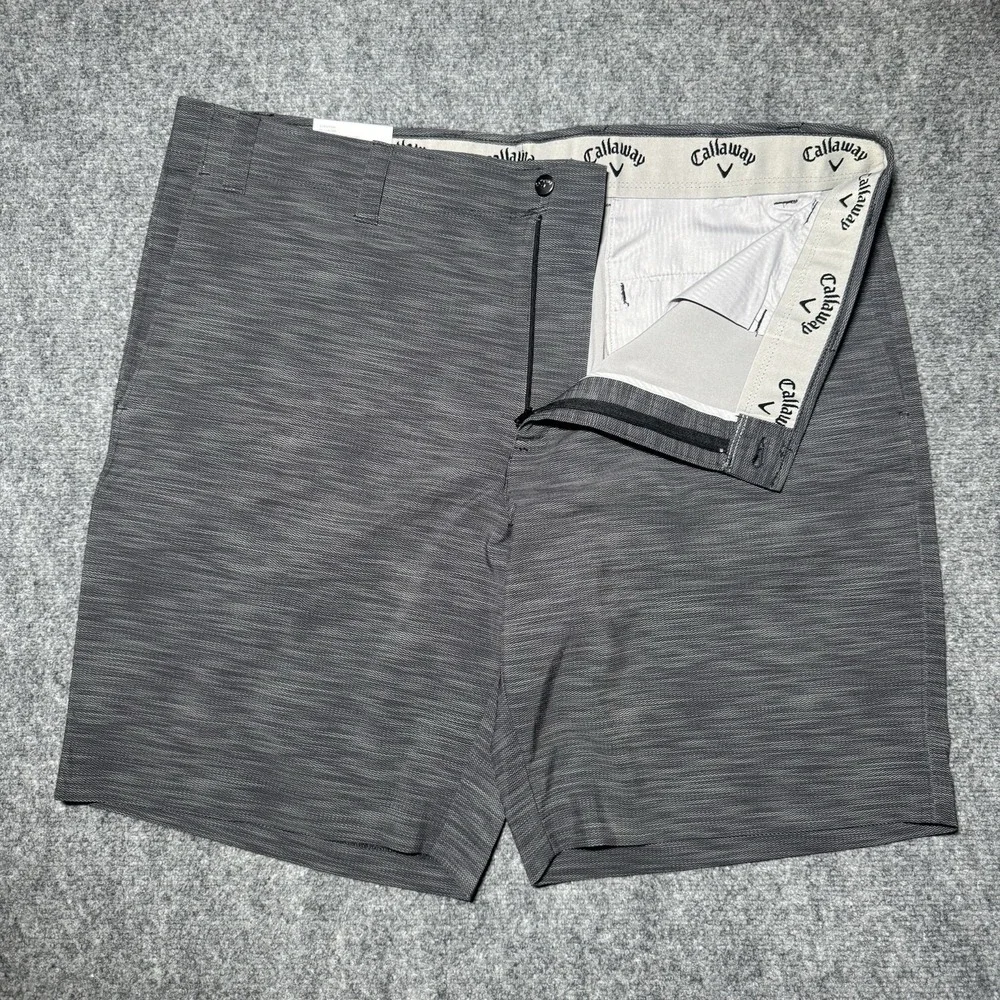 Callaway Performance Golf Shorts Caviar Gray Men 40 Opti-Dri Media Pocket NWT